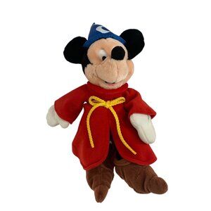 Walt Disney World Mickey Mouse Fantasia Magician 13 in Tall Vintage Plush Stuffe